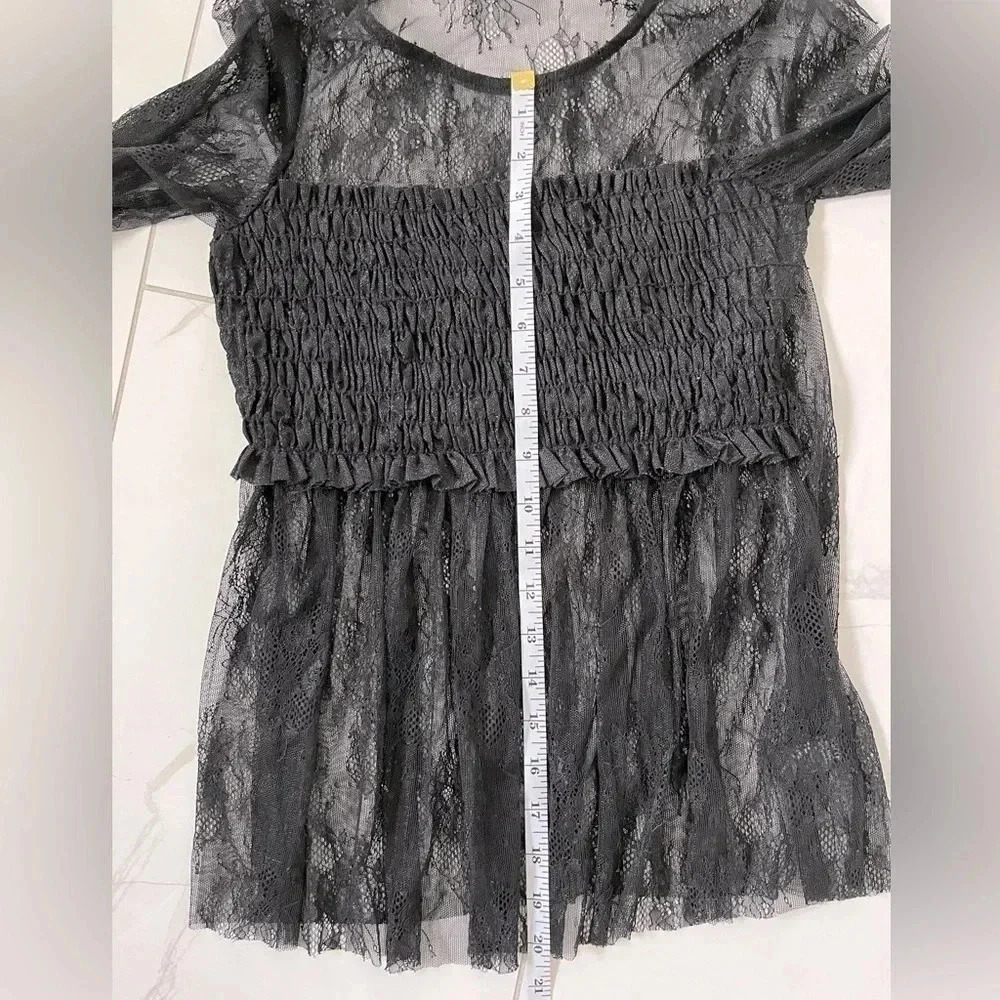 🎖HOST PICK🎖 George/ Black lace blouse/Long sleeve/ Sheer/ Size US XS - Picture 9 of 10